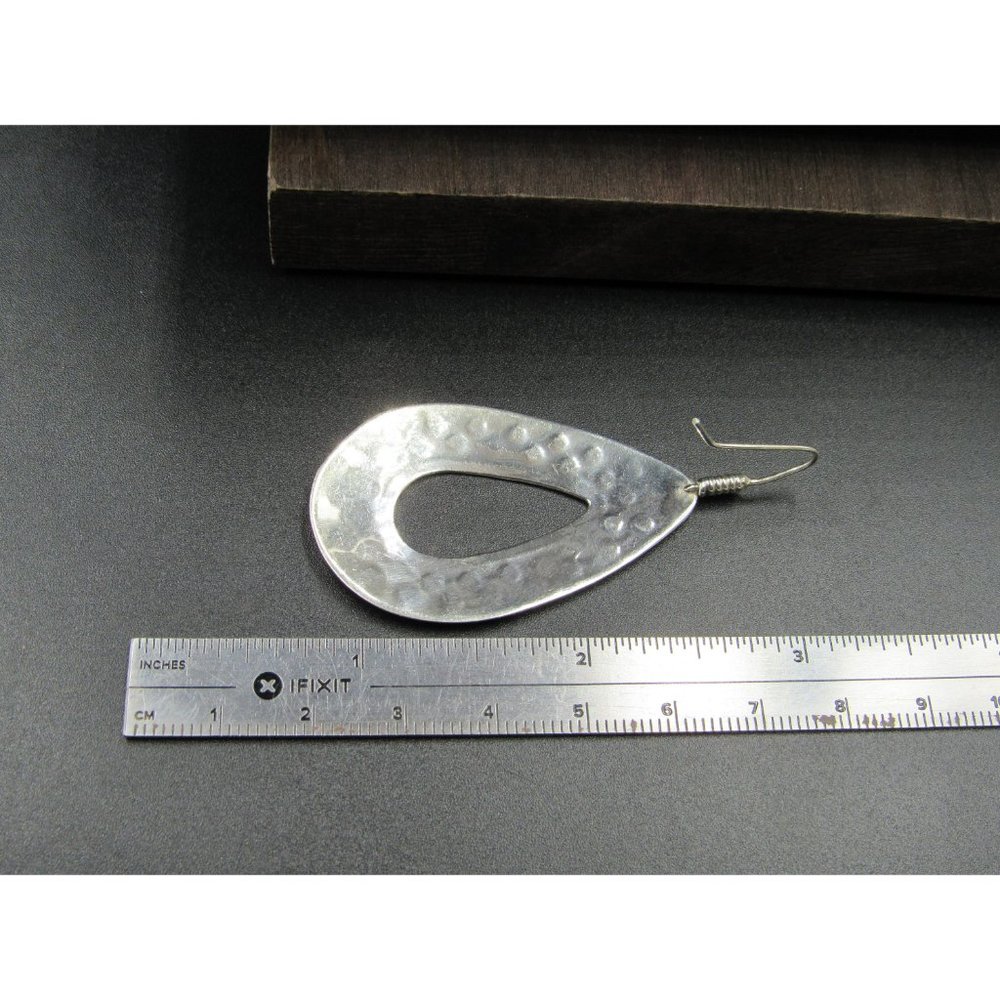 Sterling Silver Cool Large Pattern Dangle Earring… - image 5